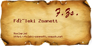 Füleki Zsanett névjegykártya