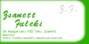 zsanett fuleki business card